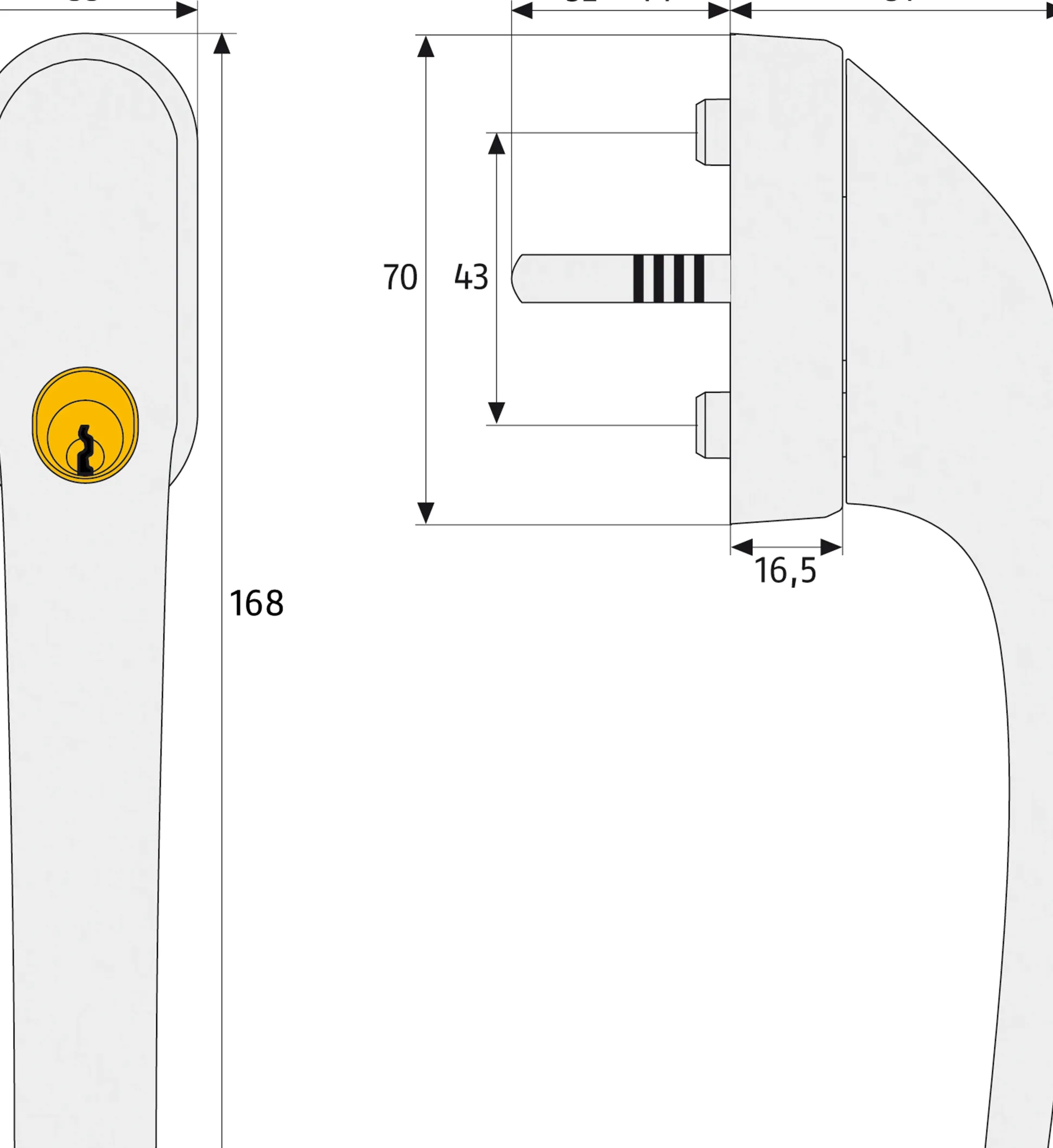 Abus Fenstergriff abschließbar FG 300 braun