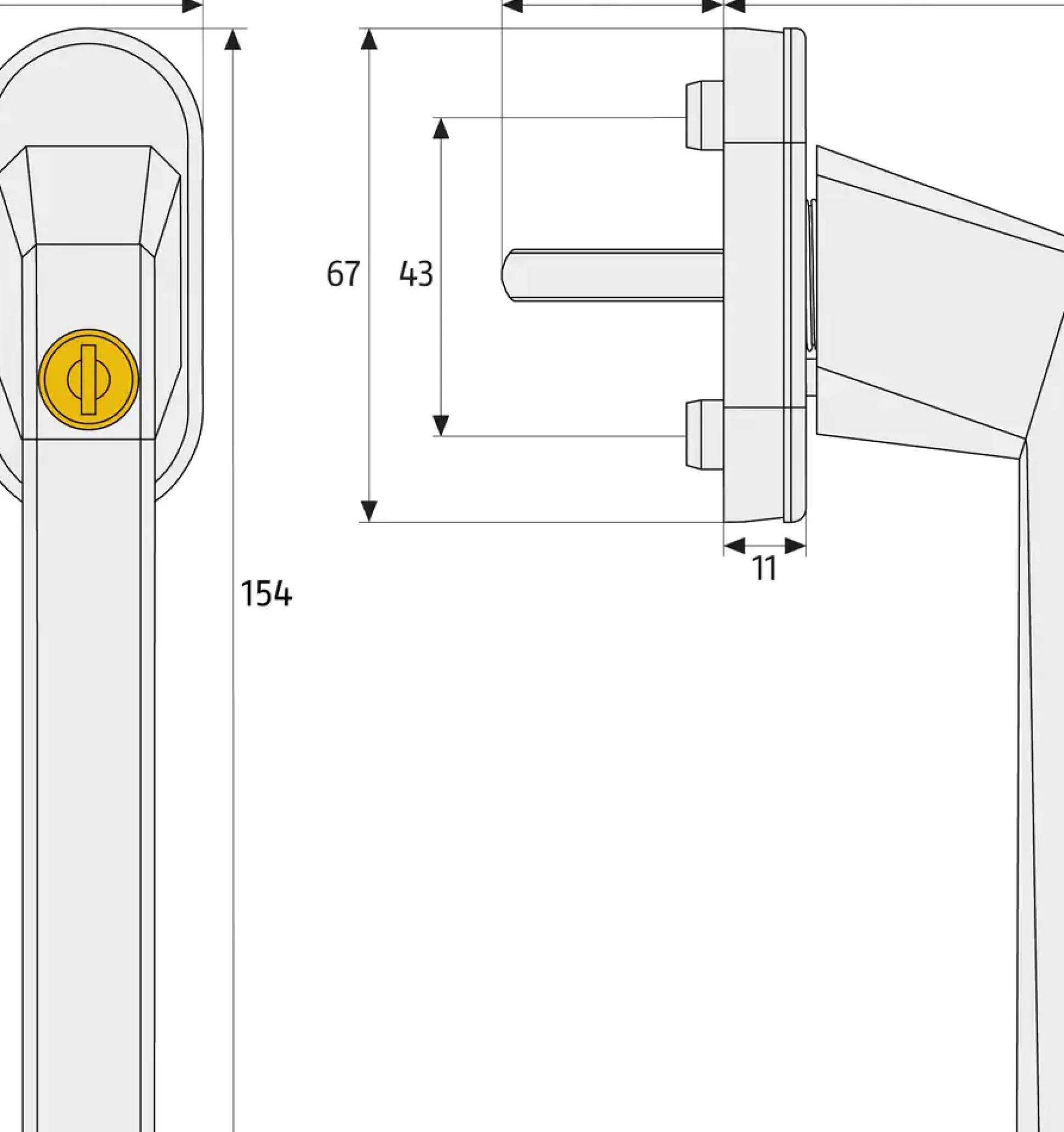Abus Fenstergriff FG 110 weiß