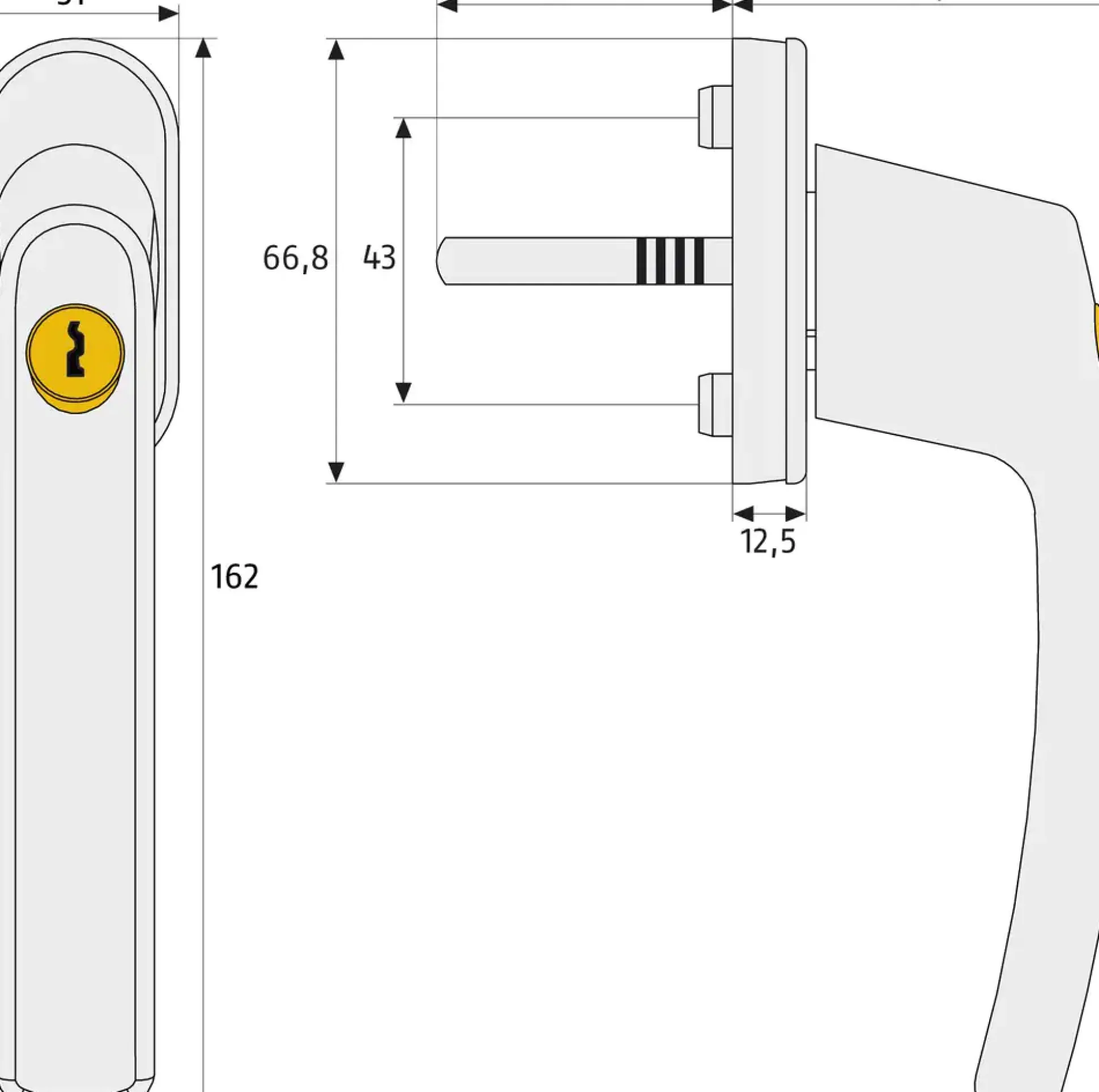 Abus Fenstergriff FG 210 weiß