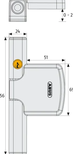 Abus Fensterzusatzschloss FTS206 weiß