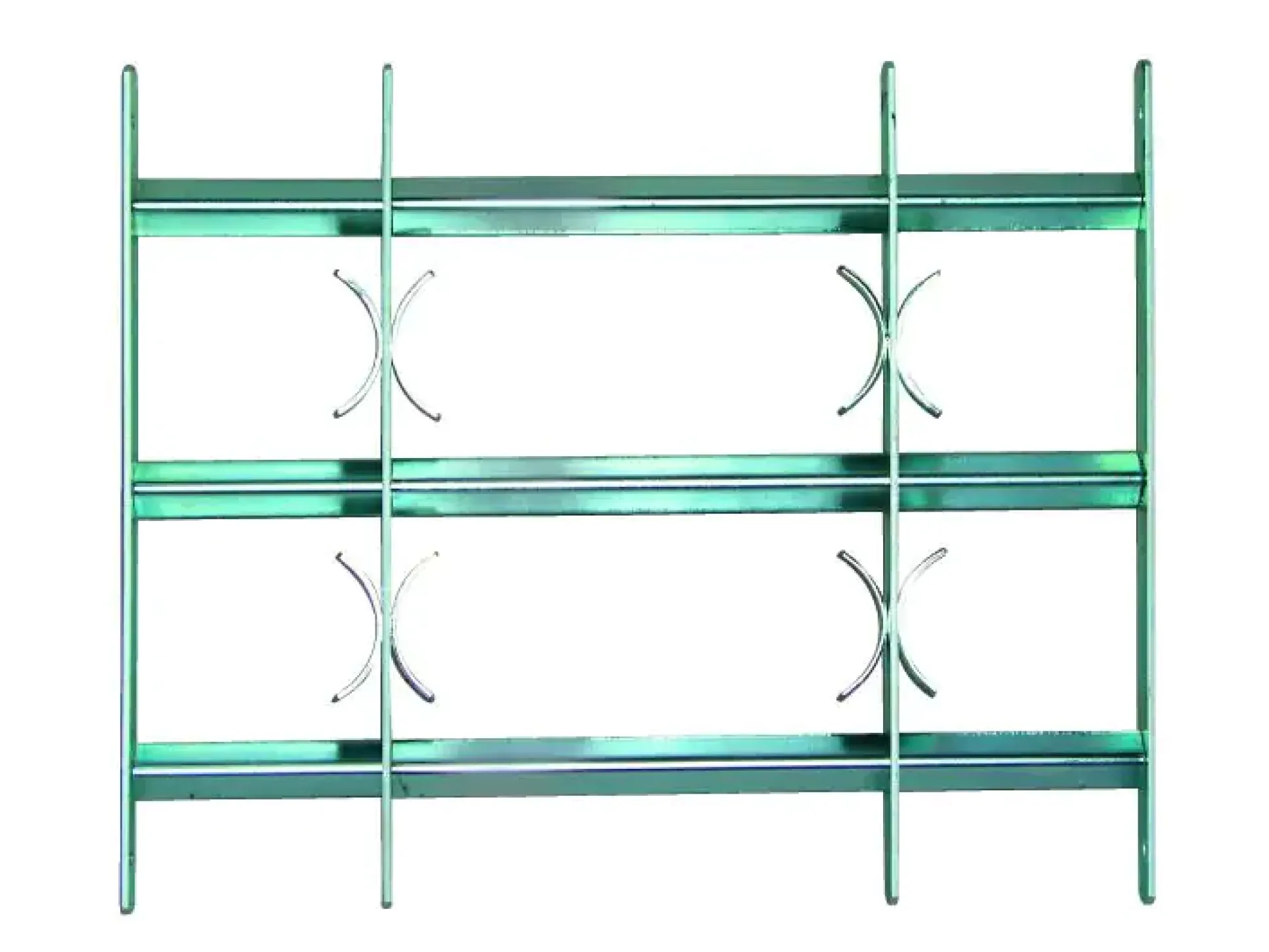Alberts Fenstergitter Amsterdam 105 x 60 x 70 cm, galvanisch blau verzinkt