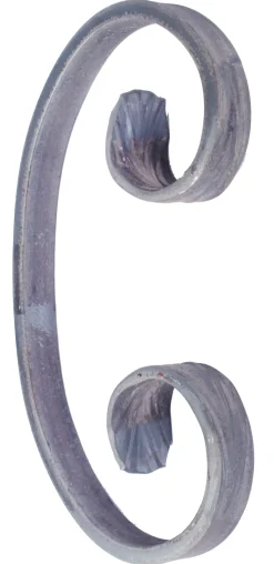 Alberts Geländerschnörkel 85x150mm Stahl, roh