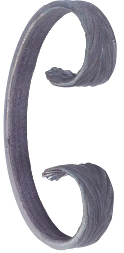 Alberts Geländerschnörkel 40x93mm Stahl, roh