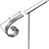 Alberts Handlaufanfang 30 cm Stahl, gehämmert
