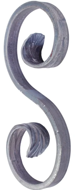 Alberts S-Schnörkel 72 x 155mm Stahl roh