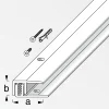 alfer Abschluss- + Träger- 1 m, 21 x 10.5 x 7 - 15 mm Alu eloxiert