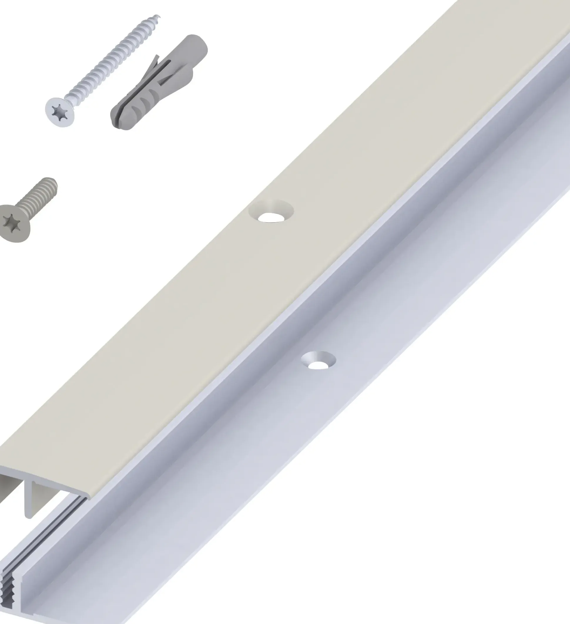 alfer Abschluss- + Träger- 1 m, 21 x 10.5 x 7 - 15 mm Alu eloxiert titan