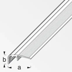 alfer Abschluss-Profil 1 m, 32 x 12.5 mm Aluminium eloxiert silber