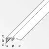 alfer Abschluss-Profil 1 m, 32 x 12.5 mm Alu eloxiert gebürstet dunkelgrau