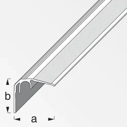 alfer Abschluss-Profil 1 m, 32 x 27 mm Aluminium eloxiert messing