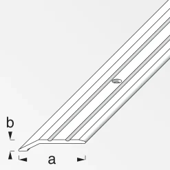 alfer Abschlussprofil 1 m, 30 x 5 mm Aluminium eloxiert silber