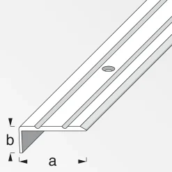 alfer Abschlussprofil 1 m, 25 x 10 mm Aluminium eloxiert titan