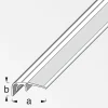 alfer Abschluss-Profil, 12,5 mm 2 m, 32 x 12.5 mm Alu eloxiert silber