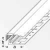 alfer Abschluss-Profil, 8,5 mm 2 m, 19.5 x 7 mm Aluminium eloxiert messing