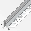 alfer Alu-Träger-Profil mit alfer®-fix 1 m, 13 x 30 mm Alu roh blank