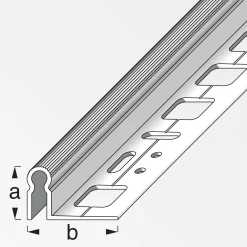 alfer Alu-Träger-Profil mit alfer®-fix 1 m, 13 x 30 mm Alu roh blank