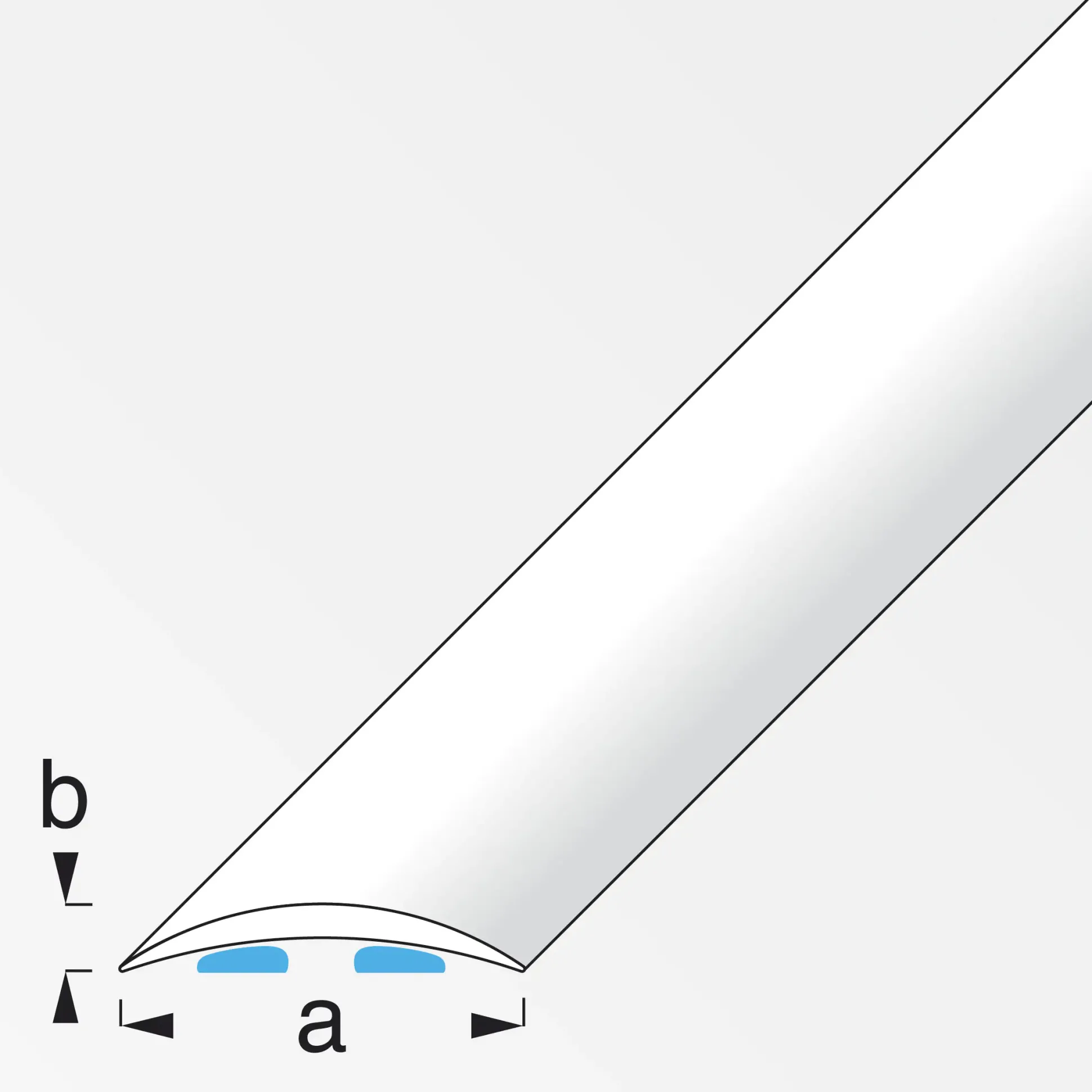 alfer Übergangsprofil 1 m, 30 x 5 mm Alu eloxiert gebürstet dunkelgrau
