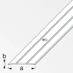 alfer Übergangsprofil 1 m, 37 x 2.5 mm Aluminium eloxiert messing