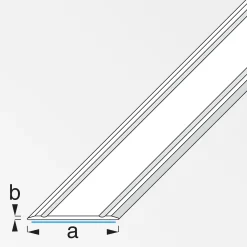 alfer Übergangsprofil 1 m, 30 x 2 mm Aluminium eloxiert titan