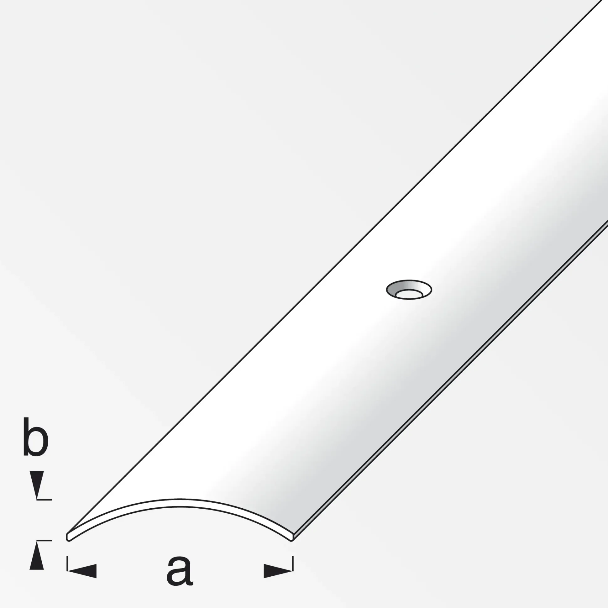 alfer Übergangsprofil 2 m, 30 x 4 mm EdelStahl roh natur