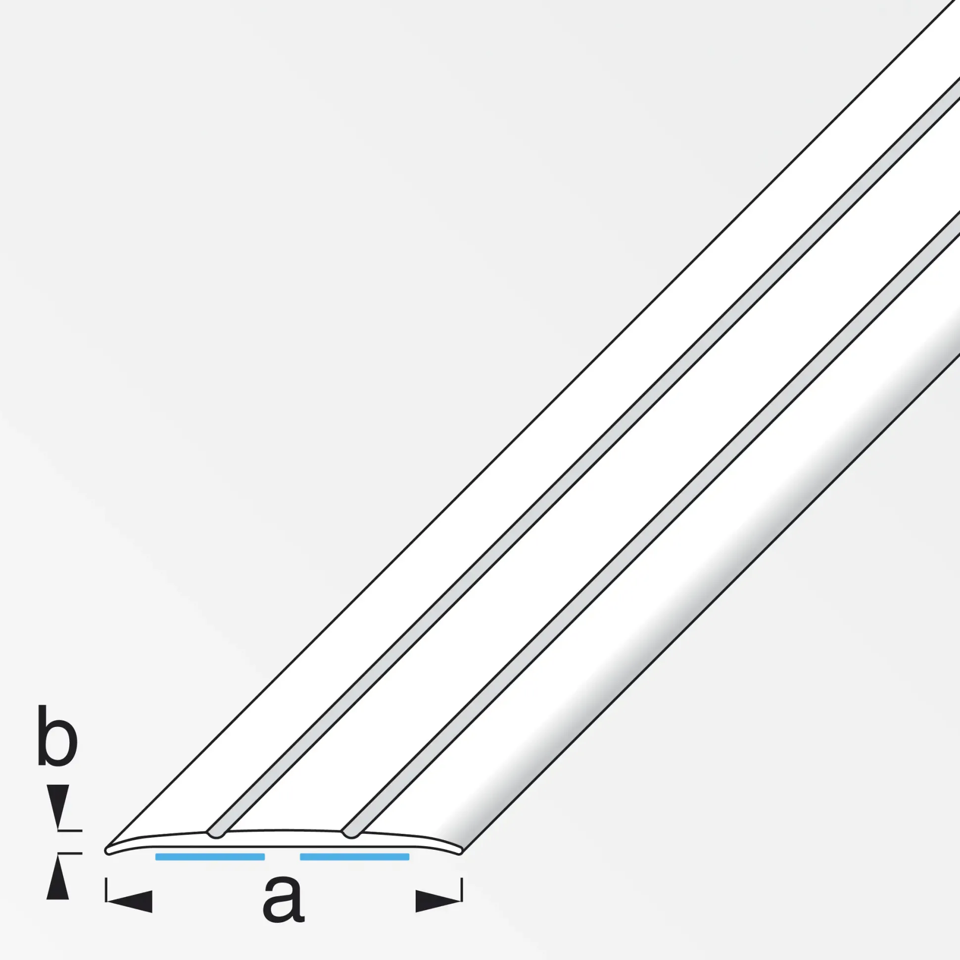 alfer Übergangsprofil 0.9 m, 37 x 2.5 mm Alu beschichtet sublimiert buche