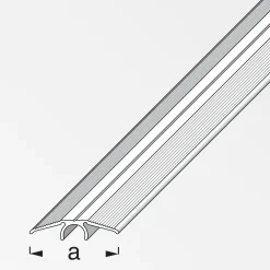 alfer Übergangs-Profil 1 m, 33 mm Aluminium eloxiert messing , messing