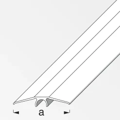 alfer Übergangs-Profil 1 m, 46 mm Alu beschichtet sublimiert kirsch