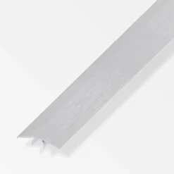 alfer Übergangs-Profil 1 m, 33 mm Aluminium eloxiert gebürstet grau, grau