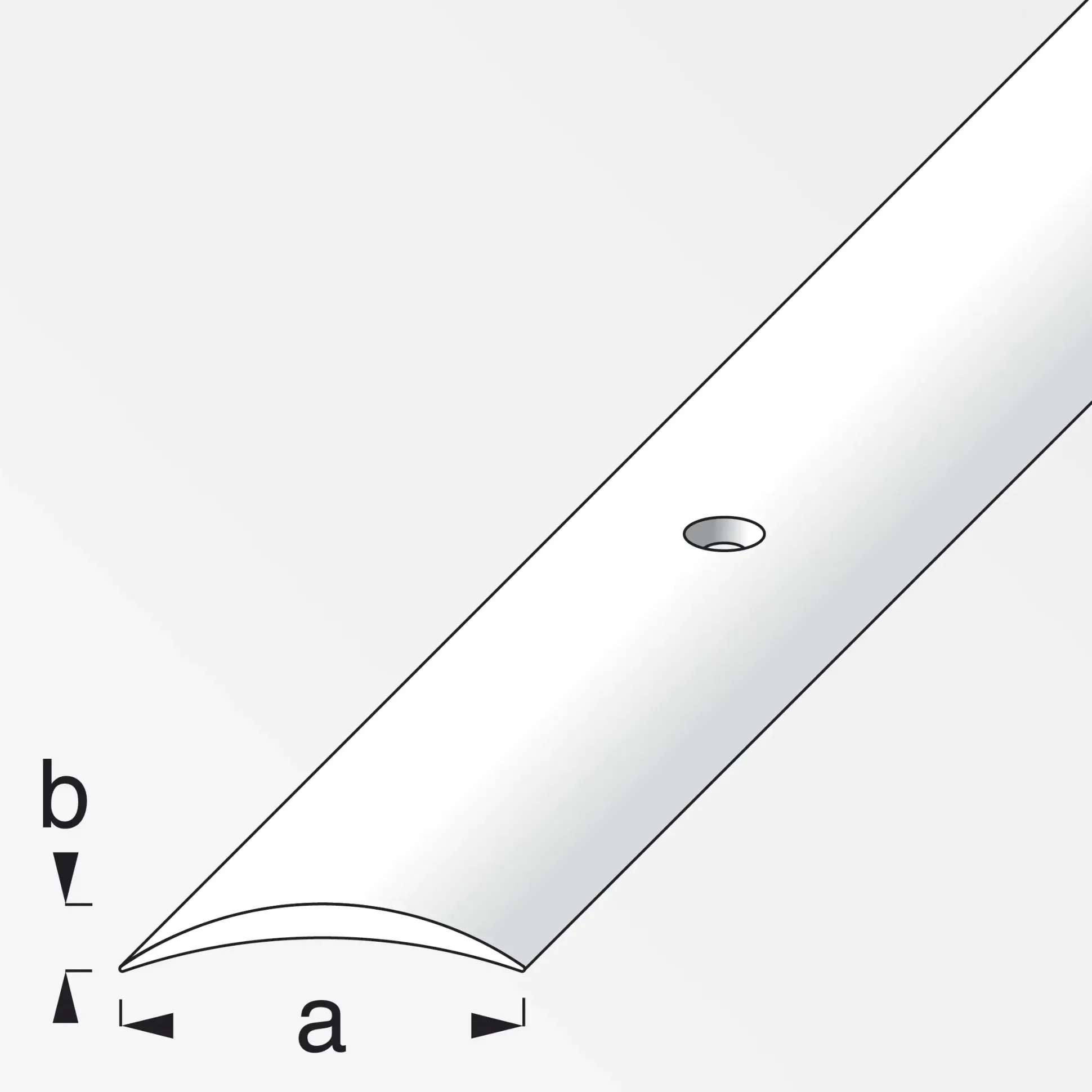 alfer Übergangsprofil 1 m, 30 x 5 mm Aluminium eloxiert titan