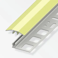 alfer Übergangs-Profil 1 m, 25 x 7 mm Aluminium eloxiert messing