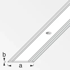 alfer Übergangsprofil 1 m, 30 x 2 mm Aluminium eloxiert silber