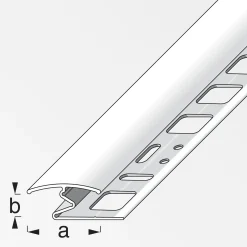 alfer Übergangsprofil 1 m, 26 x 8 mm Aluminium eloxiert messing