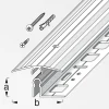 alfer Übergangs-Profil, 46 mm + Träger-Profil alfer®-fix 0.9 m, 9.5 x 46 mm