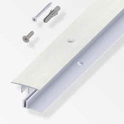 alfer Übergangs-Profil und Träger-Profil 2 m, 33 x 7 - 15 mm Alu gebürstet
