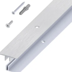alfer Übergangs-Profil und Träger-Profil 1 m, 33 x 7 - 15 mm Alu gebürstet