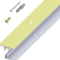 alfer Übergangs-Profil und Träger-Profil 1 m, 33 x 7 - 15 mm Alu messing