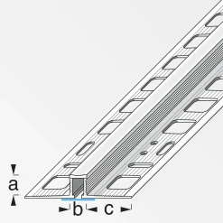 alfer Dehnfuge 2.5 m, 10 x 8 x 21 mm PVC (Kunststoff) glatt betongrau