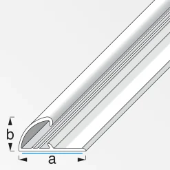 alfer Einfassprofil 1 m, 26 x 13 mm Aluminium eloxiert silber