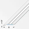 alfer Flachabschlussprofil 2 m, 30 x 5 mm Aluminium eloxiert silber