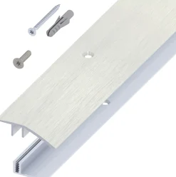 alfer Niveauausgleichs- Träger-Profil 1 m, 45 x 7 - 15 mm Edelstahloptik