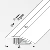 alfer Niveauausgleichs- Träger-Profil 2 m, 45 x 7 - 15 mm Edelstahloptik