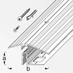 alfer Niveauausgleichs-Profil und Träger-Profil fix 0.9 m, 13 x 56 mm