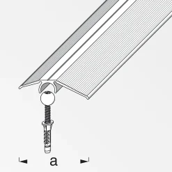 alfer Niveauausgleichs-Profil + Dübel-System 0.9 m, 40 mm, Alu, titan