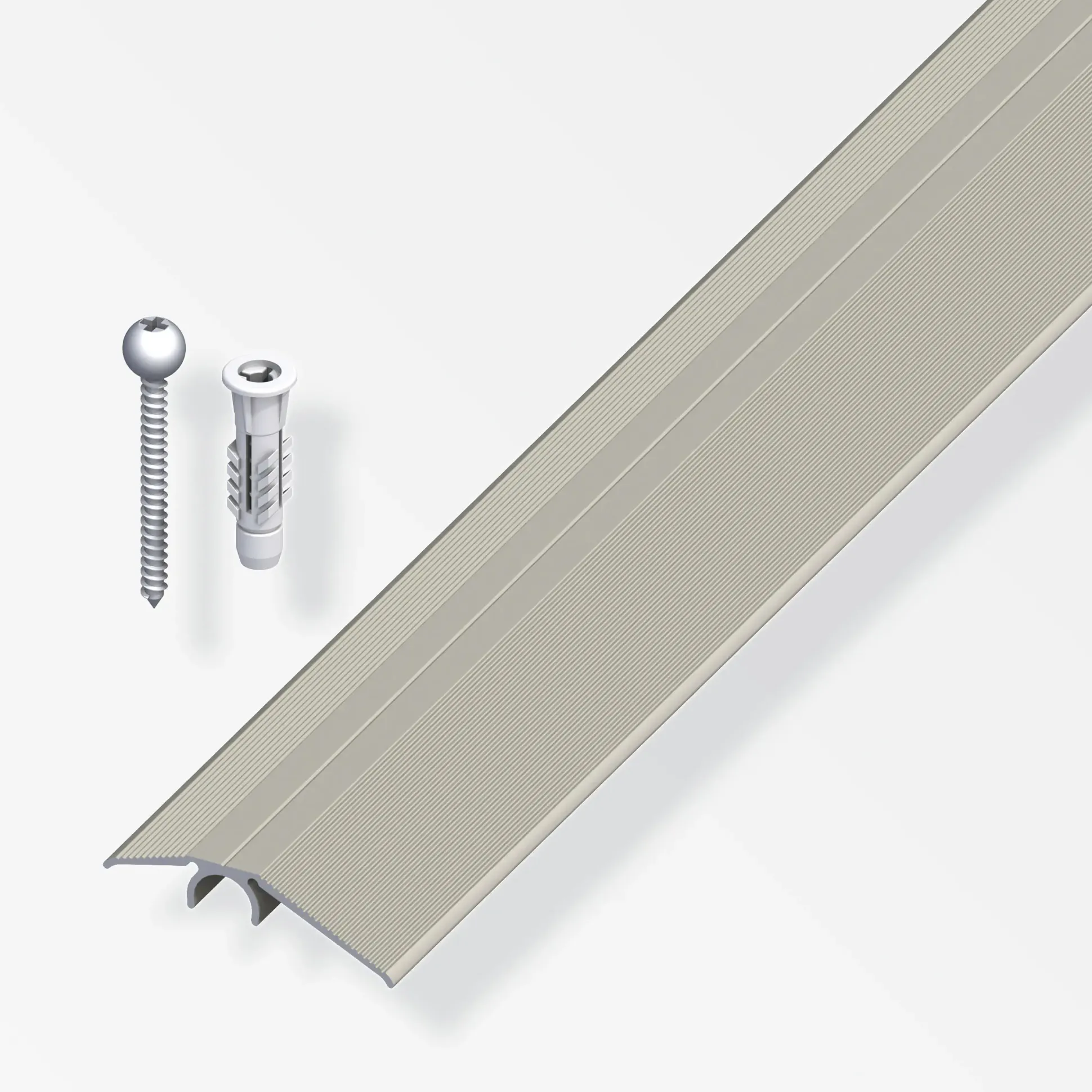 alfer Niveauausgleichs-Profil + Dübel-System 0.9 m, 40 mm, Alu, titan