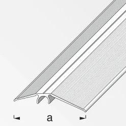 alfer Niveauausgleichs-Profil 1 m, 56 mm Aluminium eloxiert titan