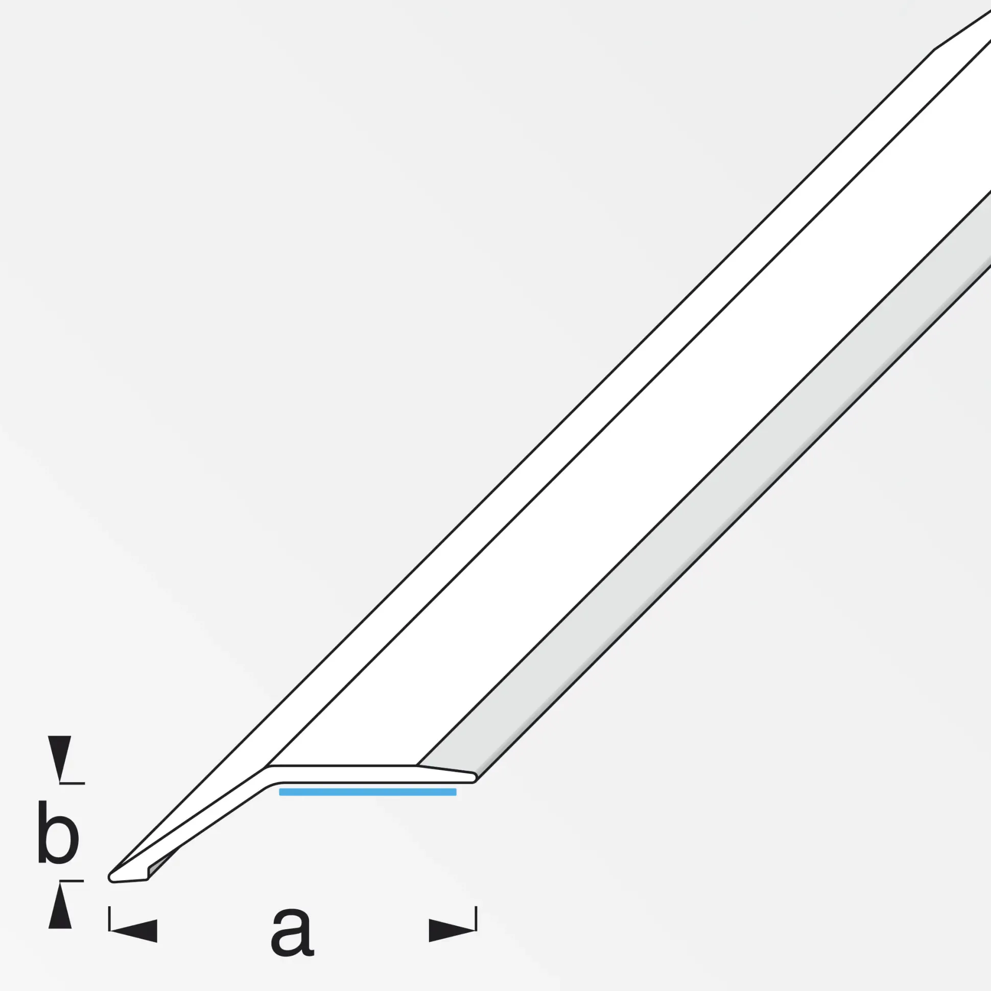 alfer Niveauausgleichs-Profil 1 m, 34 x 8 mm PVC (Kunststoff) glatt eiche