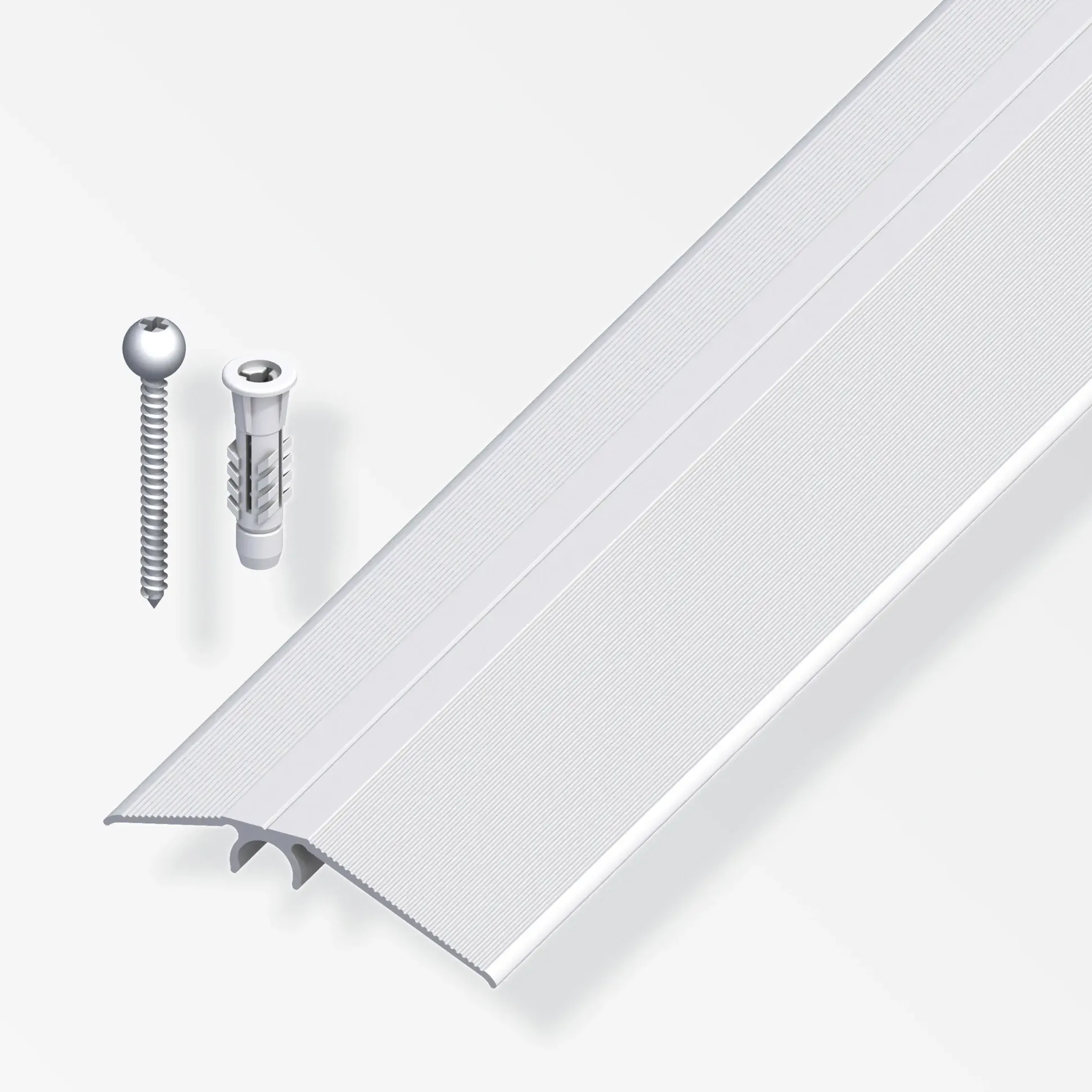 alfer Niveauausgleichs-Profil + Dübel-System 0.9 m, 56 mm, Alu, silber