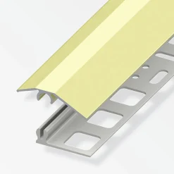 alfer Niveauausgleichs-Profil 2 m, 31 x 7 mm Aluminium eloxiert messing