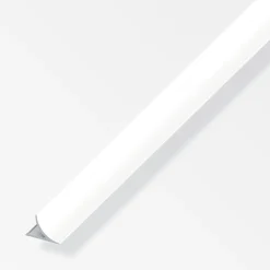 alfer Randfugeabdeckprofil 1 m, 12 x 17 mm Alu beschichtet brillantweiss