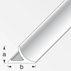 alfer Randfugeabdeckprofil 2.5 m, 12 x 17 mm Alu beschichtet brillantweiss